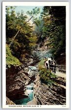 Shadow Gorge Watkins Glen New York Forest Rock Formations Vintage UNP Postcard picture