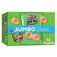 Kellogg's Apple Jacks Jumbo Snax Cereal Snacks, Original, 12 Ct, 5.4 Oz, Box picture
