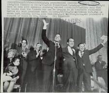 1968 Press Photo Richard Nixon, John Volpe, Edward Brooke at Somerset Hotel picture