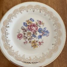 Vintage Edwin M Knowles China Priscilla Bread & Butter warranted/22-k gold Qty 7 picture