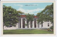 Territory of Hawaii Library near Honolulu Hawaii island view Postcard UN-POSTED picture