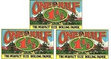 3x Adam's Apple One & A Half Vintage 1 1/2 1.5 Rolling Papers 32 Lvs/Pk USA Shpd picture