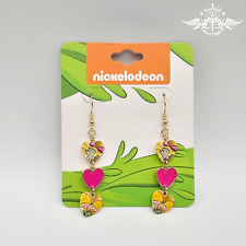 Nickelodeon Hey Arnold Helga & Arnold Heart Charm Earrings picture