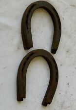 Lot of 2 Vintage Antique Matching Horse Shoes Rusty Steel Metal Rustic 6