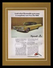1969 Plymouth Fury ORIGINAL Vintage 11x14 Framed Advertisement  picture