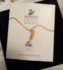 Rare Vintage SWAROVSKI Swan Signed Crystal Memories Inkwell  Necklace 20
