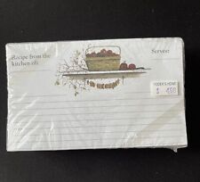 Vintage 1997 Unopened Package of 36 Blank Recipe Cards w Basket of Apples picture
