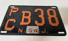 Vintage 1954 New Jersey License Plate picture
