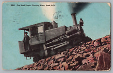 Postcard C1911 Cog Road Engine, Pikes Peak, Colorado picture