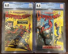 Amazing Spider-Man 25 6.0 + 59 8.5 Both CGC 1st Mary Jane appearance and cover picture