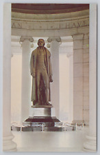 Washington DC Thomas Jefferson Memorial Bronze Statue Landmark Postcard picture