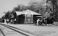 Railroad Train Station Greenwood Lake Awosting New Jersey NJ Reprint Postcard picture