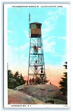 Fire Observatory Tower Rondaxe Mountain Fulton Chain Adirondacks NY Postcard F14 picture