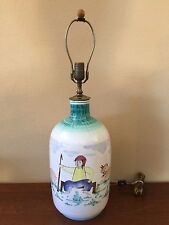 Cava dei Tirreni Italy Hand Painted Porcelain Table Lamp (Cottura Imports) picture