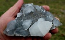 pointed Apophyllite on drusy Amethyst, minerals, crystals, mineral specimens picture