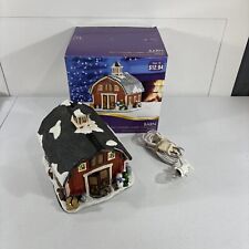 Country Charm Village Collection Barn 2007 Illuminated Christmas Winter Snow picture