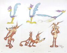 6 ORIGINAL DRAWINGS - Wile E. Coyote & The Road Runner - Signed By Virgil Ross picture