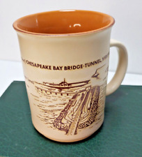 Vintage Chesapeake Bay Bridge Tunnel Virginia Embossed Cup Coffee Mug Japan picture