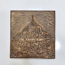 Vintage Mont St Michel Plaque Bronzes Strassacker Heimsbrunn - Normandy France picture