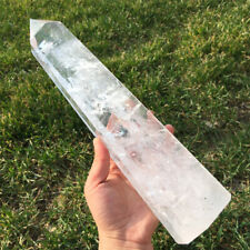 4.2LB Natural clear Quartz Crystal Obelisk high-quality wand point  MZ07 picture
