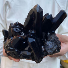 1240g Natural Smoky Black Quartz Crystal Cluster Raw Mineral Specimen picture