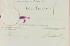NobleSpirit {3970} Valuable President of France Vincent Auriol Genuine Autograph picture