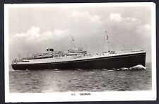MV Georgic British Ocean Liner RPPC Real Photo Vintage Postcard Unused picture