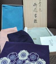 Crepe fabric Chirimen Furoshiki And Fukusa Set, All Silk, Handmade Fabric picture