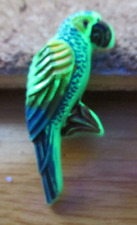 1-Czech Glass Multicolored Parrot-Mint Green UV Button #56 29.02mm x 7.70mm picture