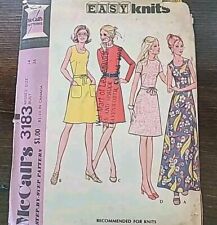 Vtg 70s McCall's 3183 Summer Basic Knit A-line Sundress Sewing Pattern- B36 picture