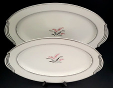 Noritake China Crest 5421 Oval Serving Platters 16.25 