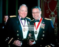 GENERALS H. NORMAN SCHWARZKOPF AND COLIN L. POWELL IN 1991 - 8X10 PHOTO (YW018) picture