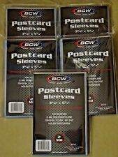 500 BCW POSTCARD SLEEVES Archival Safe Acid Free Bags 5 Packs@100 Polypropylene picture