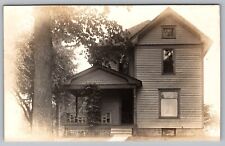 RPPC Victorian Four Square House with Porch Large Tree Postcard picture