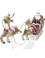 Fraser Hill Farm Santa with Flying Reindeer Christmas decor picture