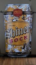 SHINER BOCK Large Beer Can Metal Tin Sign 24x12.5” Texas Brewery New Rare picture