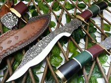 CUSTOM HANDMADE ETCHED HUNTING CAMP TACTICAL KNIFE MICARTA GRIP COVER picture