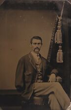 Rare Tintype of a Man Missing an Arm--Possibly Civil War Related. picture