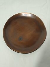 Vintage Metal Candle Holder Plate Copper Color Tray picture