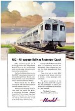 Budd Railroad Cars Self Propelled Diesel RDC Color 1950 Print Ad 6.75