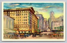Manx Hotel Union Square San Francisco California Vintage Unposted Postcard picture