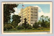 Norristown PA-Pennsylvania, Montgomery Hospital, Vintage c1944 Souvenir Postcard picture