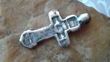 RARE ANTIQUE c.16th CENTURY ORTHODOX SWORD-SHAPED CROSS with CROWN OF THORNS picture
