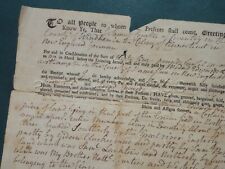 1762 antique COLONIAL DEED northampton ma Sam CURTIS coventry ct Medad EDWARDS picture