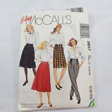 Vintage Easy McCall's 9817  SZ 10-12-14 Clothes Pattern Skirt Tops Pants 1980s picture