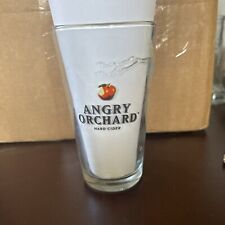 Angry Orchard Hard Cider Embossed Raised Thick Pint Glass 16 oz picture