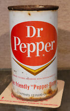1960s DR PEPPER  THE FRIENDLY PEPPER UPPER FLAT TOP SODA CAN DALLAS TEXAS VANITY picture