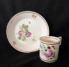 Rare Antique 1750s Italian Naples Doccia Porcelain Cup & Bowl picture