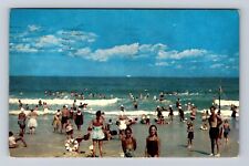 Old Lyme CT-Connecticut, Greetings, White Sand Beach, Vintage c1968 Postcard picture