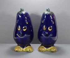 Vintage Anthropomorphic Eggplant Salt And Pepper Shakers Japan picture